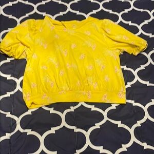 Falls Creek Yellow Blouse Casual Lightweight